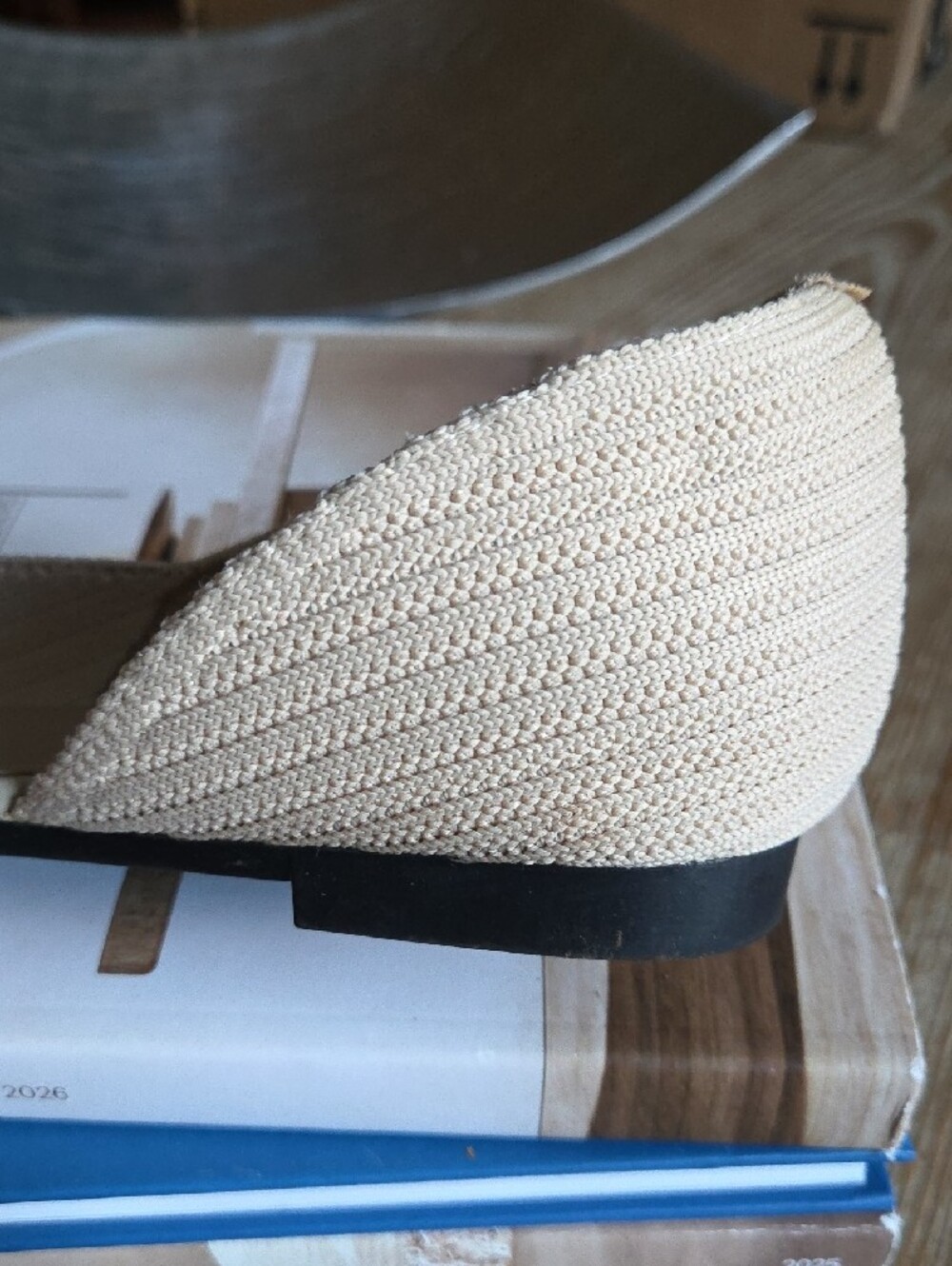 Vivaia Melia Flats Pointed in Light Beige - Picture 8 of 13